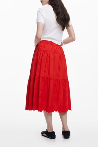 Jupe midi - Rouge