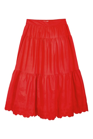 Jupe midi - Rouge