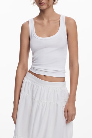Jupe midi regular - Blanc