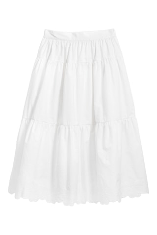 Jupe midi regular - Blanc
