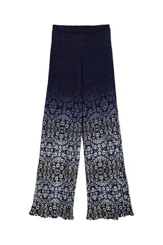 Pantalon flare taille haute - Bleu marine