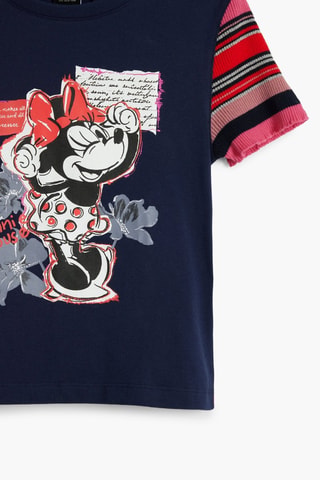 T-shirt Minnie Disney - Bleu marine