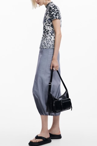 Top - Blanc, noir et violet