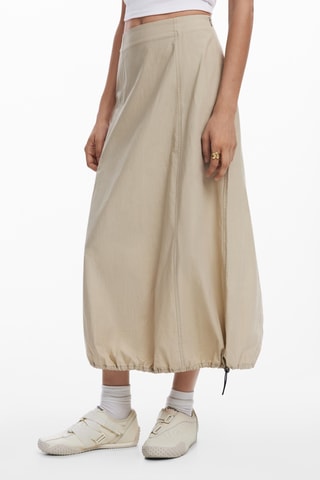 Jupe midi - Beige