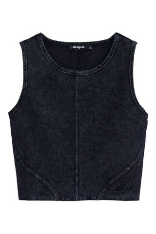 Top en jean - Gris