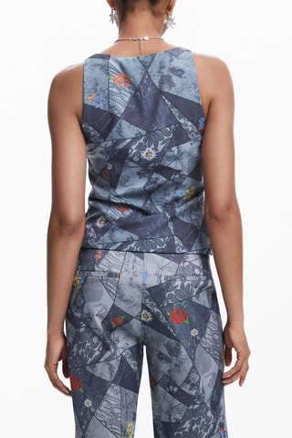 Top - Bleu et gris