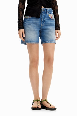 Short en jean - Bleu