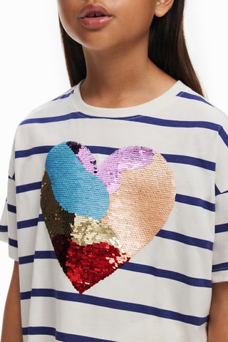 T-shirt - Blanc et bleu