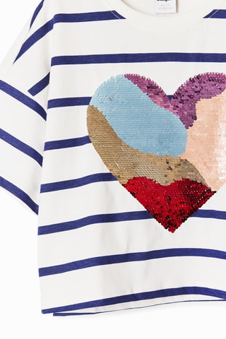 T-shirt - Blanc et bleu