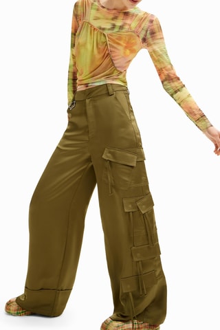 Pantalon cargo - Vert