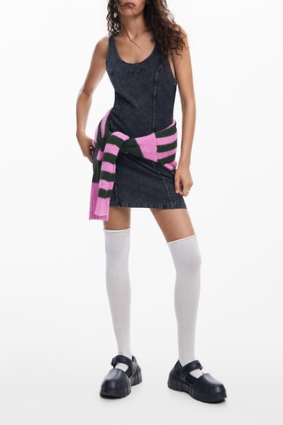 Robe slim en jean - Gris foncé
