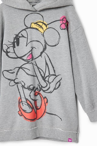 Robe sweat à capuche Minnie Disney - Gris