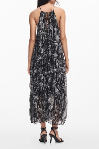 Robe longue - Noir et blanc