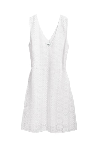 Robe patineuse en dentelle - Blanc