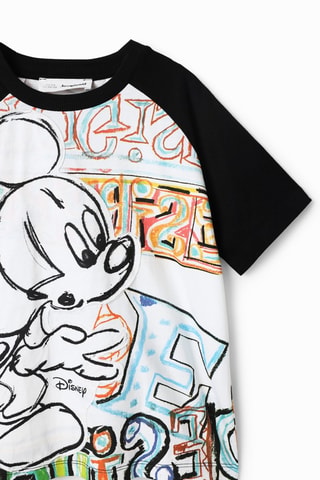 T-shirt Mickey Disney - Blanc et noir