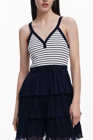 Robe volantée - Bleu marine