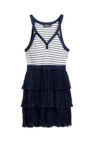 Robe volantée - Bleu marine