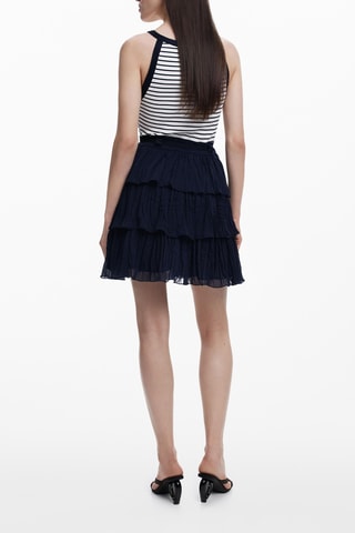Robe volantée - Bleu marine