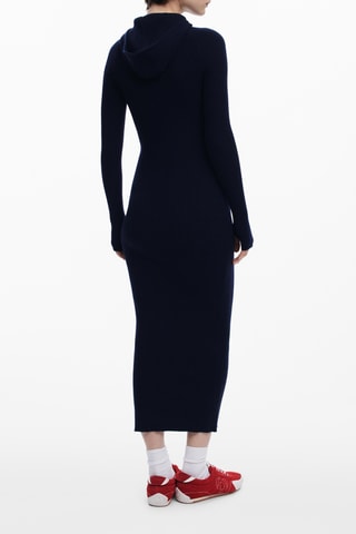 Robe pull à capuche - Bleu marine