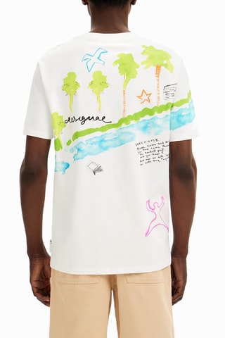T-shirt - Blanc et vert