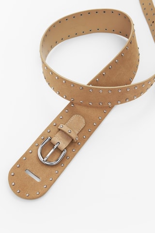 Ceinture en nubuck - Marron clair