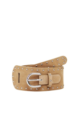 Ceinture en nubuck - Marron clair