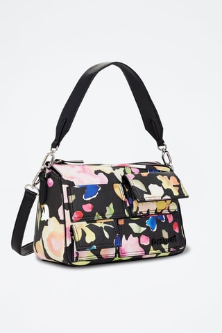 Sac porté épaule - Noir et rose
