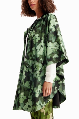 Poncho à capuche - Vert