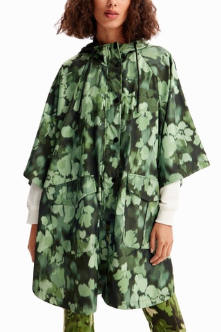 Poncho à capuche - Vert