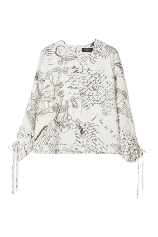 Blouse - Blanc et gris