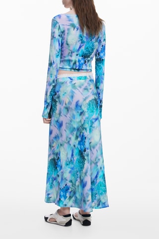 Jupe midi - Bleu