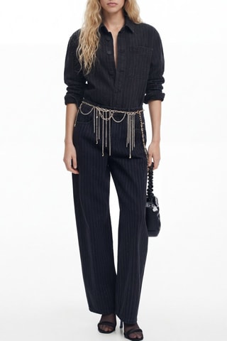 Jean straight taille haute - Noir