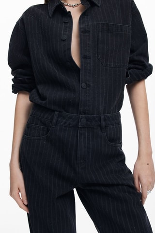 Jean straight taille haute - Noir