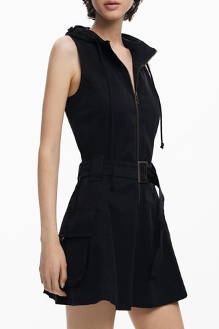 Robe trapèze à capuche - Noir