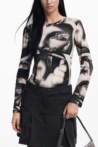 T-shirt - Blanc et gris