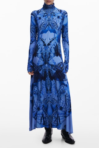 Robe longue - Bleu et noir