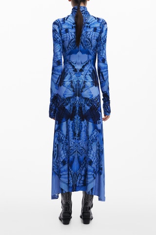 Robe longue - Bleu et noir