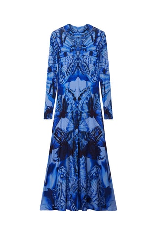 Robe longue - Bleu et noir