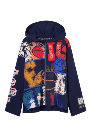 Sweat à capuche - Bleu
