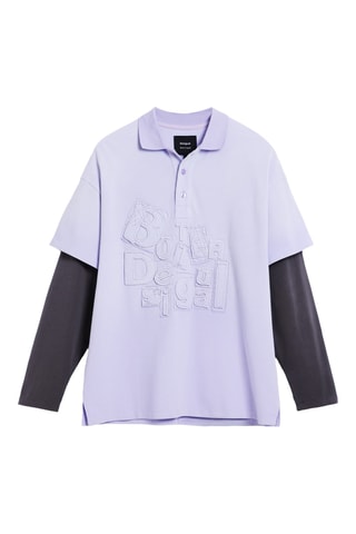 Polo regular trompe-l’œil - Violet