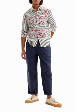 Chemise - Blanc, noir et rouge