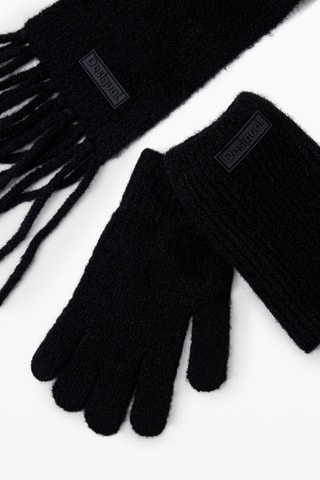Gants et écharpe - Noir