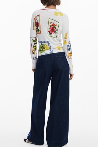 Pull - Blanc et jaune