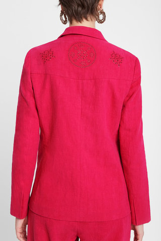 Blazer en ramie - Rouge