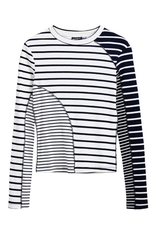 T-shirt - Blanc et bleu