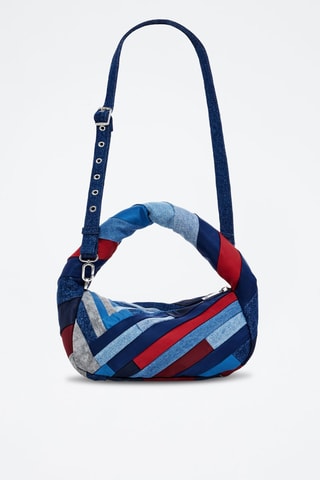 Sac à main en jean - Rouge et bleu