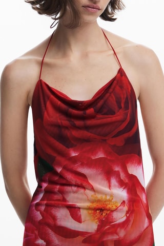 Robe drapée - Rouge