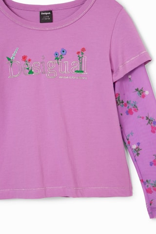 T-shirt trompe-l'œil - Violet