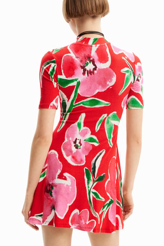 Robe trapèze  e - Rouge