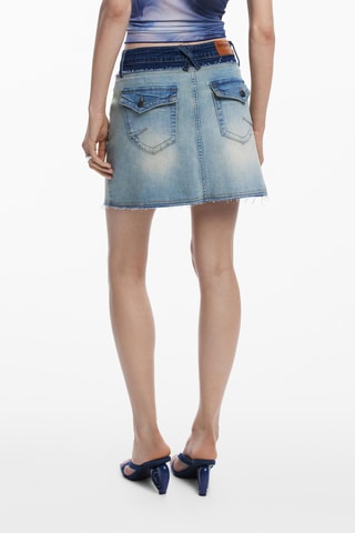 Jupe-short en jean - Bleu clair